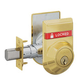 Schlage B562P Double Cylinder Deadbolt with OS-LOC/IS-LOC Dual-Sided Occupancy Indicators