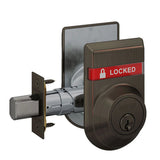Schlage B562P Double Cylinder Deadbolt with OS-LOC/IS-LOC Dual-Sided Occupancy Indicators