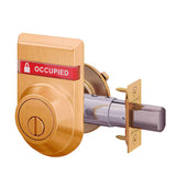 Schlage B572 Door Bolt with Coin Turn and OS-OCC (OCCUPIED/VACANT) Outside Occupancy Indicator