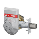 Schlage B572 Door Bolt with Coin Turn and OS-OCC (OCCUPIED/VACANT) Outside Occupancy Indicator
