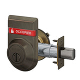 Schlage B572 Door Bolt with Coin Turn and OS-OCC (OCCUPIED/VACANT) Outside Occupancy Indicator