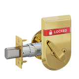 Schlage B581 Door Bolt with Trim, Inside Turn and IS-LOC (LOCKED/UNLOCKED) Indicator x Blank Plate
