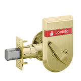 Schlage B581 Door Bolt with Trim, Inside Turn and IS-LOC (LOCKED/UNLOCKED) Indicator x Blank Plate