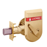 Schlage B581 Door Bolt with Trim, Inside Turn and IS-LOC (LOCKED/UNLOCKED) Indicator x Blank Plate