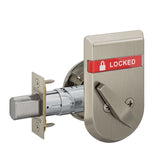 Schlage B581 Door Bolt with Trim, Inside Turn and IS-LOC (LOCKED/UNLOCKED) Indicator x Blank Plate
