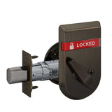 Schlage B581 Door Bolt with Trim, Inside Turn and IS-LOC (LOCKED/UNLOCKED) Indicator x Blank Plate