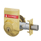 Schlage B660P Single Cylinder Deadbolt with OS-OCC (OCCUPIED/VACANT) Outside Occupancy Indicator