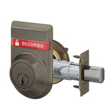 Schlage B660P Single Cylinder Deadbolt with OS-OCC (OCCUPIED/VACANT) Outside Occupancy Indicator