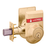 Schlage B662P Double Cylinder Deadbolt with OS-LOC/IS-LOC Dual-Sided Occupancy Indicators