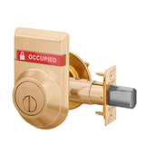 Schlage B672 Door Bolt with Coin Turn and OS-OCC (OCCUPIED/VACANT) Outside Occupancy Indicator