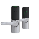 Schlage XE360T OFBSM Wireless Tubular Lock, Smart Bluetooth and NFC Mobile Reader, Interior Pushbutton LED with Indicator