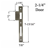 AGB Flush Strike Plate for 2-1/4" (57mm) Thick Door
