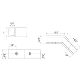 SDCO135BSN ROCKWELL 135 DEGREE CLAMP IN BRUSHED NICKEL