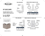 SDGQ90BSN Rockwell Square 90&deg; Glass to Glass Clamp in Brushed Nickel Finish