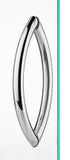 SDH-CR8-PS Crescent Type 8″ Back to Back Handle Pull in Polished Chrome Finish