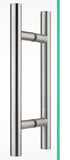 SDHLP6BS Rockwell 6 inch Back to Back Ladder Pull in Brushed Nickel for Heavy Glass Frameless Shower Doors