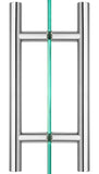 SDHLP6PS Rockwell 6 inch Back to Back Ladder Pull in Chrome for Heavy Glass Frameless Shower Doors