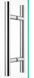 SDHLP8PS Rockwell 8 inch Back to Back Ladder Pull in Chrome for Heavy Glass Frameless Shower Doors