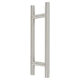 SDHLP8BS Rockwell 8 inch Back to Back Ladder Pull in Brushed Nickel for Heavy Glass Frameless Shower Doors