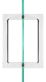 SDHQ8PS 8" Square Back to Back Pull in Chrome Finish for Heavy Glass Frameless Shower Doors