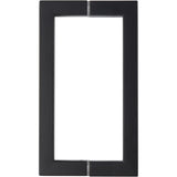 SDHQ8ORB 8&#8243; SQUARE BACK TO BACK PULL IN ANTIQUE BLACK FINISH FOR HEAVY GLASS FRAMELESS SHOWER DOORS