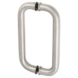 SDHW1-10-BS Rockwell 10&quot; Inline Back to Back Tempered Glass Mount Commercial Door Pull in Brushed Stainless Steel