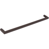 SDPSQT28ORB Rockwell 28&quot; Square Corner Single Side Towel Bar in Antique Black Finish for Glass Shower Doors