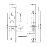 SFHBSS3132 Rockwell Stainless Steel Deadlocking Hook Bolt Mortise Lock &ndash; 31/32&quot; Backset