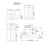 SFOP10RHAL OFFSET PIVOT 10 SERIES IN ALUMINUM FINISH &ndash; RIGHT HAND