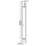 Rockwell 60 inch Ladder Type Door Pull in Matte Black Finish