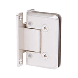 SHB237LBN Rockwell Adjustable Standard Duty Bevelled Corner Shower Hinge, H Type Full Back Plate in Brushed Nickel Finish