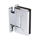 SHB237LCP Rockwell Adjustable Standard Duty Bevelled Corner Shower Hinge, H Type Full Back Plate in Polished Chrome Finish