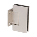 SHS037S-BSN-0C Wall to Glass Square Shower Door Hinge in Brushed Nickel finish for Heavy Frameless Shower Doors