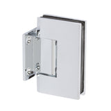 SHS037S-CP-0C Wall to Glass Square Shower Hinge in Brushed Nickel Finish for Frameless Heavy Glass Shower Doors