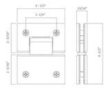 SHS180CP0 Rockwell Classic 180 degree Glass to Glass Shower Hinge in Polished Chrome Finish