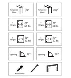 SJQL037BSN0 Junior Square Classic Full Backplate Shower Hinge in Brushed Nickel Finish