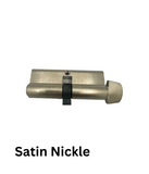 40010338 HOPPE 81 MM With LOGO EURO PROFILE CYLINDER, 40.5/40.5 - Satin Nickle