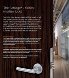 Schlage L9010 06N Passage Latch Mortise Set, 06 Lever, N Escutcheon