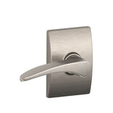 Schlage Residential F10 - Manhattan Lever Passage Lock with 16080 Latch and 10027 Strike  - Century Rose