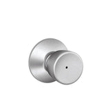 Schlage Residential F51A - Entry Lock - Bell Knob, C Keyway with 16211 Latch and 10063 Strike