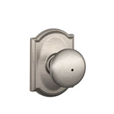 Schlage Residential F40 - Privacy Lock - Plymouth Knob, 16080 Latch and 10027 Strike - Addison Trim