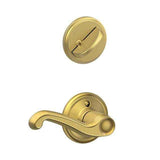 Schlage Residential F59 - Flair Lever Single Cylinder Interior Pack - Exterior Handleset Sold Separately - Kinsler Rose
