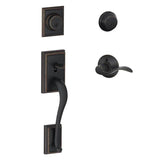 Schlage Residential F62 Addsion with Accent Lever Double Cylinder Handleset - Entrance Lock Interior & Exterior