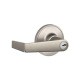 Schlage Residential J54 - Entry Lock Marin Lever with C Keyway, 16255 Latch and 10101 Strike