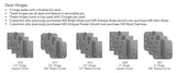 Schlage Residential Pack of Three 4" x 4" Square Corner Plain Bearing Mortise Hinges