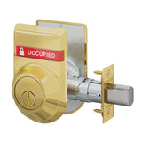 Schlage B572 Door Bolt with Coin Turn and OS-OCC/IS-LOC Dual-Sided Occupancy Indicators