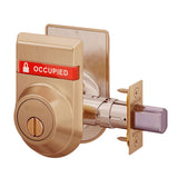 Schlage B572 Door Bolt with Coin Turn and OS-OCC/IS-LOC Dual-Sided Occupancy Indicators