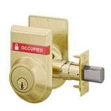 Schlage B660P Single Cylinder Deadbolt with OS-OCC/IS-LOC Dual-Sided Occupancy Indicators