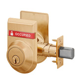 Schlage B660P Single Cylinder Deadbolt with OS-OCC/IS-LOC Dual-Sided Occupancy Indicators