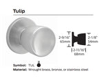 Schlage Commercial D40S TUL Privacy Cylindrical Lock, Tulip Knob